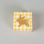 Cake star Velikonoční krabička kostka žlutá 10x10x6,5 cm