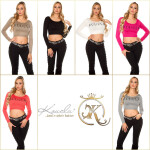 Sexy KouCla bellyfree findknitted Jumper/ leo look Einheitsgroesse