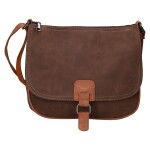 Trendy dámská koženková crossbody kabelka Ulipa, tmavě hnědá