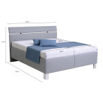 Čalouněná postel Anne 180x200,šedá, bez matrace