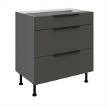 Spodní skříňka Aria ANT 80 D 3S BB - Premium Box Barva korpusu: Antracit, Barva dvířek: SA - Aquamarine AFM