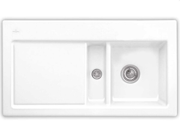 VILLEROY & BOCH - Keramický dřez Subway 60 White alpin nástavný 1000 x 510 bez excentru 671201R1