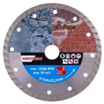 Kotouč diamantový, TURBO, 150mm, 22,2mm, WESTBERG
