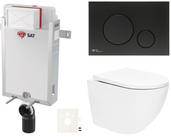 Závěsný WC set k zazdění SAT SIKOSZTOR6768 SIKOSZTOR6768