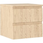 MEXEN/S - Rivel koupelnová skříňka pod umyvadlo 50 cm s deskou, 2 zásuvky, reliéf , dub 91A20-05047-2-BFFC81