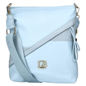 Moderní dámská koženková crossbody kabelka LB Ettela, světle modrá