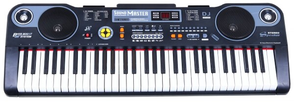 Mamido Velký keyboard s mikrofonem MP3 černý
