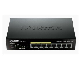 D-Link DGS-1008P 8-port Gigabit Desktop Switch, 4 porty jsou PoE+, PoE budget 68W EDF_176710