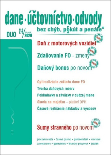 DUO Dane, účtovníctvo, odvody bez chýb, pokút a penále