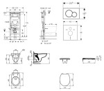 GEBERIT - Duofix Set předstěnové instalace, klozet Alpha se sedátkem, tlačítko Sigma01, alpská bílá SANI11CD3113