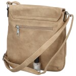 Stylová dámská koženková crossbody kabelka Haidi, béžová