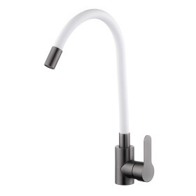 VELAZO - Kuchyňská baterie s flexibilním výtokem bílá / grafit VELAZ8105BW