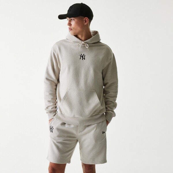 New Era Pánská mikina New York Yankees MLB Small Logo Hoodie Stone Velikost: 2XL
