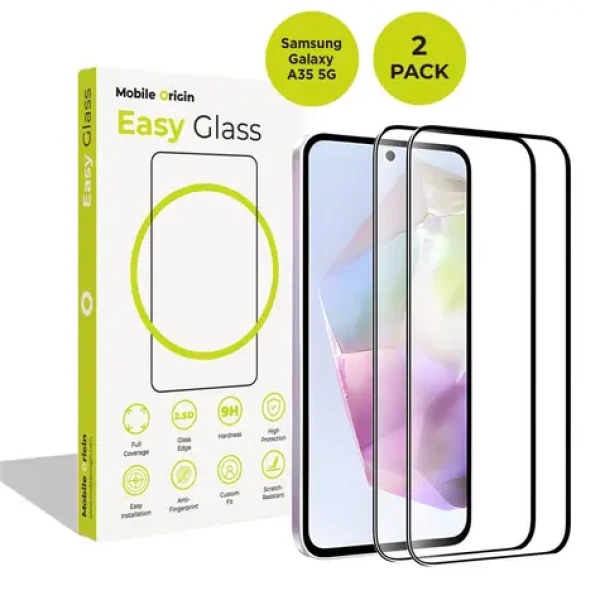 Mobile Origin EasyGlass Samsung Galaxy A35 5G Ochranné sklo / 2 kusy (FRL-EG-A355G-2pk)