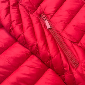 Červená prošívaná dámská bunda pro přechodné období (5M783-270)