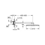 GROHE - Rainshower SmartActive Cube Hlavová sprcha 310, sprchové rameno 43 cm, 2 proudy, chrom 26479000