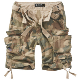 Brandit Kalhoty krátké Savage Vintage Shorts woodland světlá 3XL