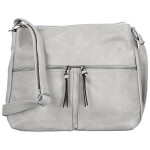 Módní dámská koženková crossbody kabelka Josefina, světle šedá