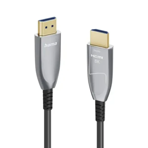Hama 202036 optický aktivní HDMI kabel 8K Ultra High Speed 15 m stříbrná (202036)