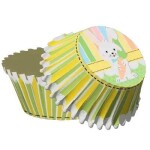 Košíčky papírové Velikonoce Králíček, 50 ks, v.30xpr.50 mm