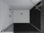 MEXEN/S - Pretoria sprchový kout 100x90, grafit, chrom + sprchová vanička včetně sifonu 852-100-090-01-40-4010