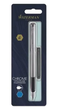 WATERMAN Allure Chrom CT hrot F / plnicí pero / barva náplně: modrá (S0174956)