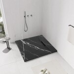 REA - Sprchová vanička Bazalt CARRARA BLACK 90x90 REA-K7003