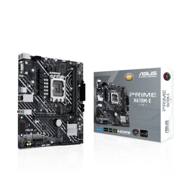 ASUS PRIME H610M-E-CSM / H610 / LGA 1700 / 2x DDR5 / PCIEx16 / 1x GLAN / mATX (90MB1G10-M0EAYC)