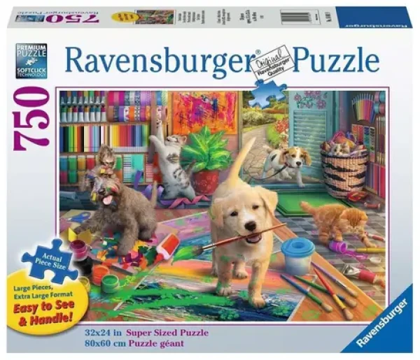Ravensburger Puzzle Roztomilí umělci XL