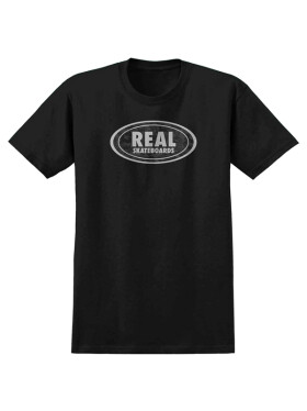 Real OVAL BLK/GR/BLK pánské tričko krátkým rukávem