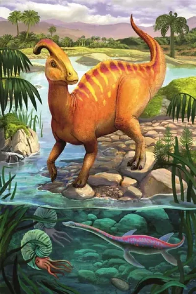 Trefl - Puzzle - Úžasní dinosauři: Parasaurolophus