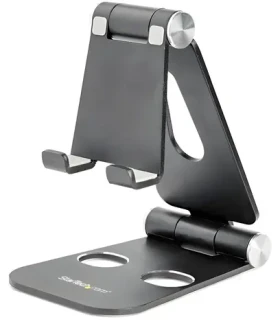 StarTech Skládací stojánek na tablet a telefon černý / Stojan / přenosný / do 13" / hliník (USPTLSTNDB)