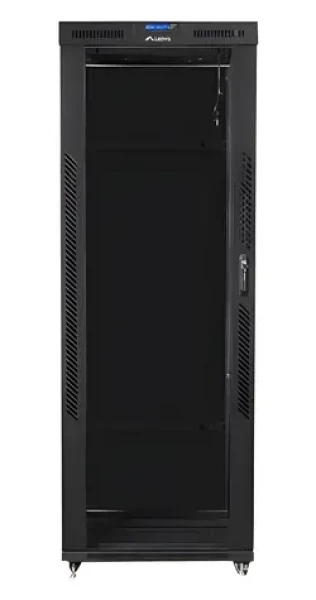 Lanberg FF01 19" 42U 800x800 černá / Stojanový rozvaděč / Skleněné dveře / LCD panel / 1200 kg (FF01-8842-12BL)
