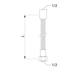Laufen - Sprchové příslušenství Kovová sprchová hadice, chrom HF105655100000