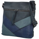 Trendy dámská koženková crossbody kabelka Nicoll, tmavě modrá