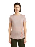Dámské merino triko s krátkým rukávem ICEBREAKER Wmns 125 Cool-Lite Sphere SS Tee Vert, Pink Quartz velikost: L