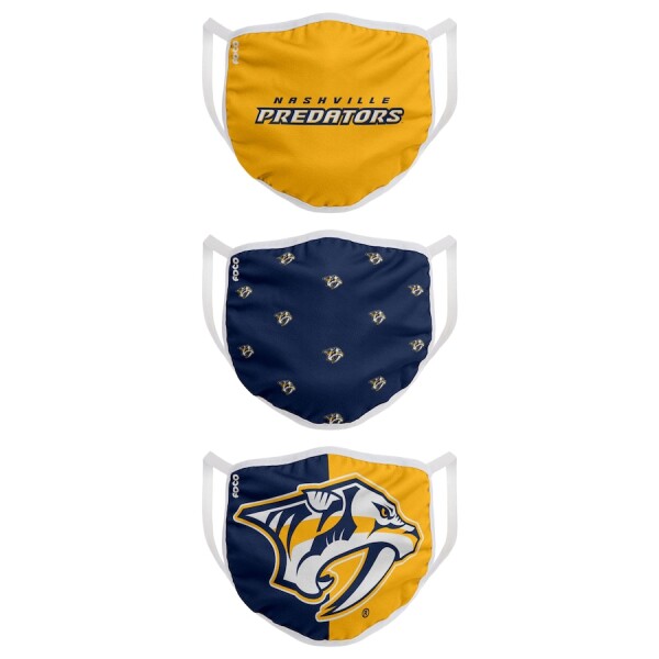 Roušky Nashville Predators NHL FOCO - set 3 kusy EU Velikost: dospělá velikost