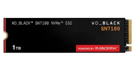 WD Black SN7100 1TB / SSD / M.2 2280 / NVMe PCIe Gen4 / čtení: 7250 MB/s / zápis: 6900 MB/s (WDS100T4X0E-00CJA0)