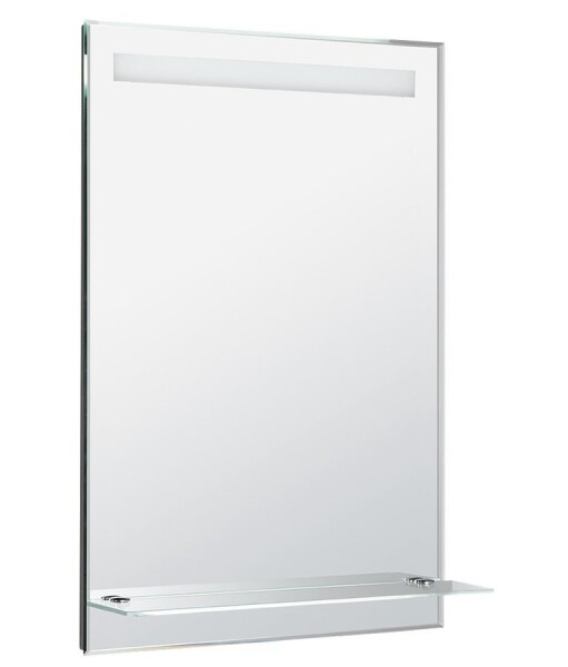 AQUALINE - Zrcadlo s LED osvětlením a policí 60x80cm, kolébkový vypínač ATH53