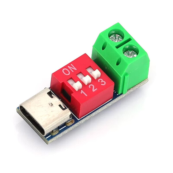 Power modul USB-C PD s nastavitelným napětím a přepínačem