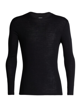 Pánské merino triko dlouhý rukáv ICEBREAKER Mens 175 Everyday LS Crewe, Black velikost: S