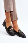 Dámské mokasíny na ploché podrážce s ozdobou černé Iluvana 37