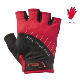 CYKLISTICKÉ RUKAVICE R2 HOPPY ATR48J, barva červená, vel. 10Y (gelové tlumení PROGEL)