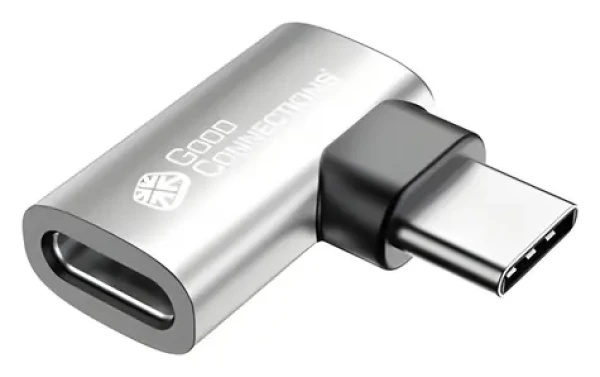 Good Connections USB4 adaptér USB-C lomený stříbrná / Adaptér / 40 Gbit/s / USB PD 240 W / 8K 60Hz (USB-AD400)