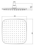 NOVASERVIS - Pevná sprcha, chrom RUP/580,0