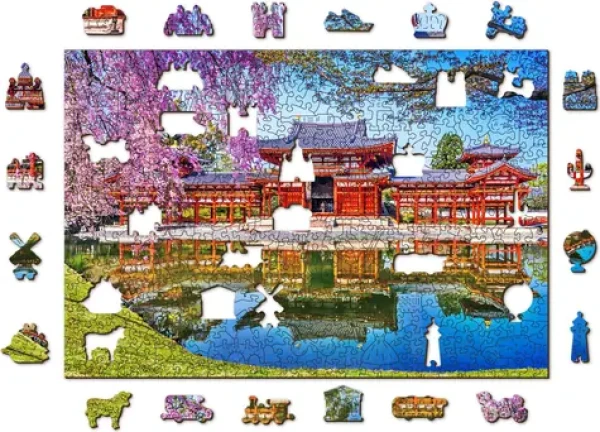 WOODEN CITY Dřevěné puzzle Chrám Byodo-in, Kjóto, Japonsko