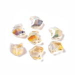 Skleněné korálky - broušená kočka - různé varianty - 8,5 x 8,5 x 5 mm - 1 ks Barva: Zlatá