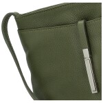 Trendy dámská kožená crossbody Simona, tmavě zelená