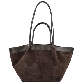 Trendy dámská kožená kabelka na rameno Ruth, tmavě hnědá