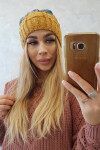 Fleecová čepice Dolores K303 mustard+black+sea UNI